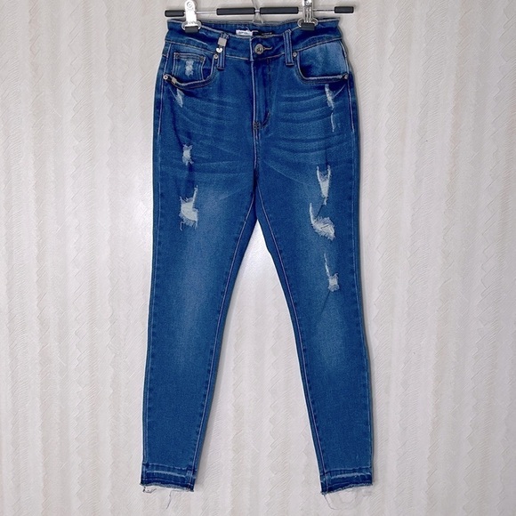 💙 BOOHOO Denim Pants Size 7 - Picture 2 of 5